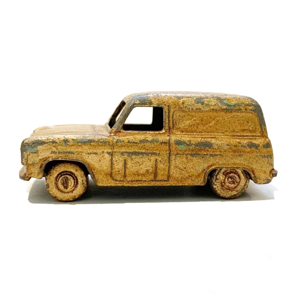 Vintage 1958 Lesney Ford Thames Van Made in England Gold No 59 Die Cast Toy Car